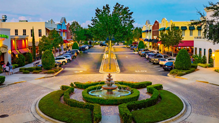 Northpointe Village at night