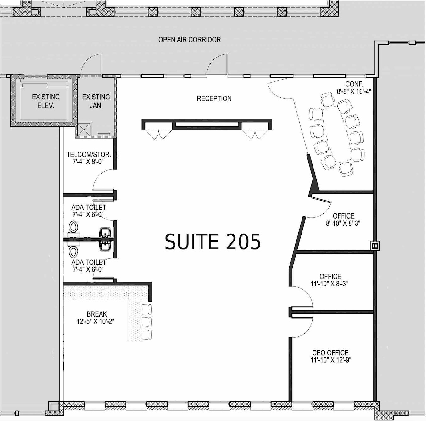 Suite 205 Floor Plan